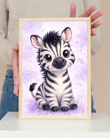 Baby Zebra Watercolor Nursery Art – Whimsical Animal Print (digital Download) - Etsy