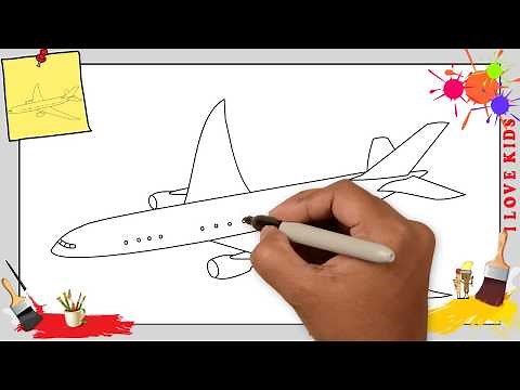 Flugzeug zeichnen schritt für schritt für anfänger & kinder - Zeichnen lernen