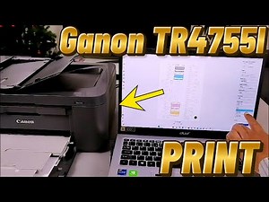 How to Print to a Canon PIXMA 4700 Series Printer (TR4755i) from Computer
