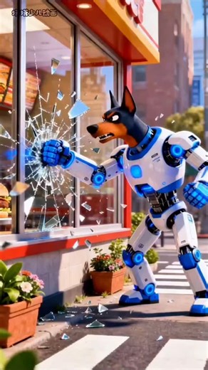 Fun Fact on Instagram: "“Police vs Robot Dog 🦾🐕 Glass shattered. Chaos everywhere. And then… a little girl with a remote 😅 Never underestimate AI toys! #AIVideo #RobotDog #AIGenerated #FutureTech #AIFilm #3DAnimation #CGI #TechVsHumans #FunnyAI #AIStory #ShortFilm #SciFiShort #AnimationReels #ViralVideo"