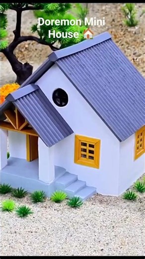 Doremon Mini House Build 🏠 #shorts #house #design