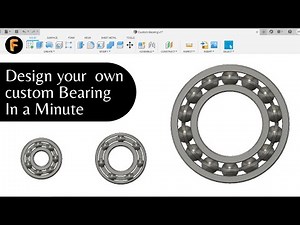 #fusion360 | CUSTOM BEARING DESIGN | MODELLING | MODIFY PARAMETERS | TUTORIAL #fusion360tutorial