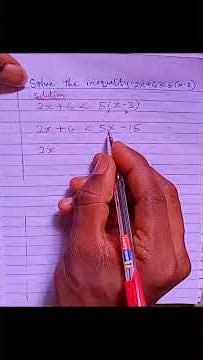 solving #inequalities