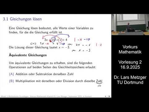 Vorkurs Mathe Vorlesung 2 vom 16.9.2025