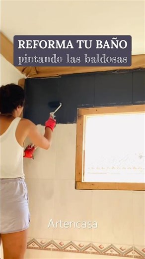 Reforma tu baño sin obras ⚠️ pintando las baldosas 🛁 solución fácil, rápida y económica 💰