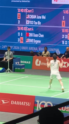 Such a heartbreaking moment. You’ve already done your very best! Wishing you a speedy recovery. #eweeogene #malaysiamasters2026