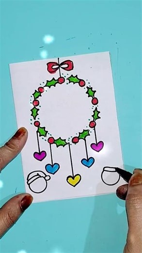 Christmas Card with white paper/ greeting card #white #handmade #christmas #ytshorts #viral#creative