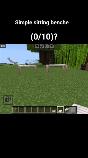 simple sitting bench idea in minecraft