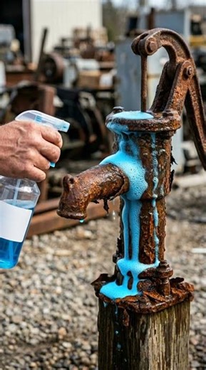 100-Year Rusted Hand Pump Restored Like New 😱 | Satisfying Metal Cleaning