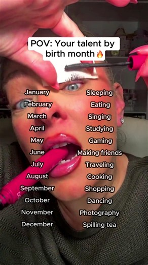 POV: Your talent by birth month #makeup #blowup #lyrics #shorts #birthmonth #fypシ