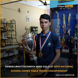 13K views · 209 reactions | Siliguri's Debraj Bhattacharya wins gold at 68th National School Games Table Tennis Championship | Siliguri Times | Facebook