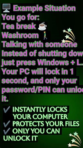 "Instantly lock your computer" #shorts​ #shorts​ #shorts​ #shorts​ #gadgets​ #telugu​ ​