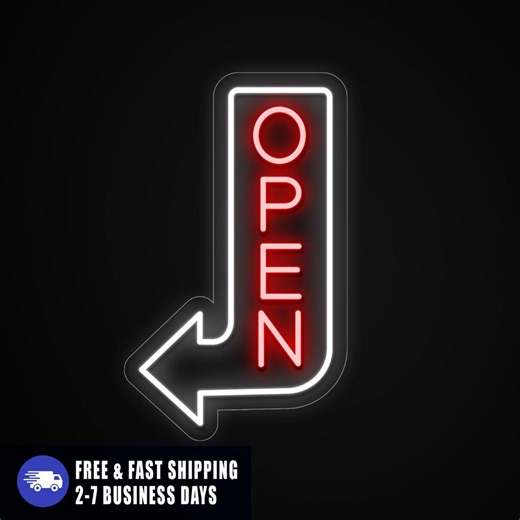 Battery Pack Neon Open Sign, Battery Box Neon Arrow Sign, Battery Powered Vertical Open Sign, Battery Operated Led Open Arrow Neon Sign - Etsy Australia