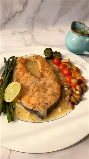 Best Way to Make Salmon Steak | Butter Garlic Salmon #salmon #recipe #buttergarlic #salmonsteak