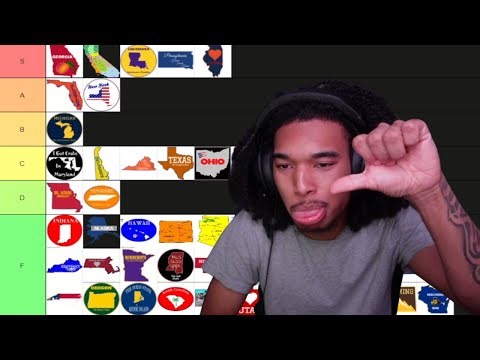 RANKING All 50 USA States Based Off Rappers (Tier List)