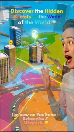 "🔥 Animated World Map 3D | Discover Hidden Secrets & Landmarks 🌍"