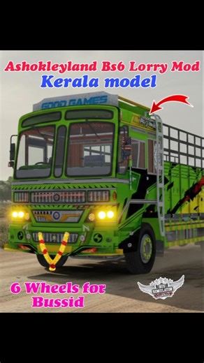 🤩🥳 NEW ASHOKLEYLAND BS6 KERLA MODEL 6 WHEELS LORRY MOD FOR BUSSID #bussid #bussidshorts #shorts #mod