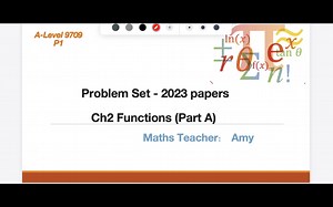 ALevel 9709 P1 Functions 2023 past paper 2023 F/M Q9