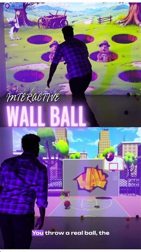interactive wall ball game