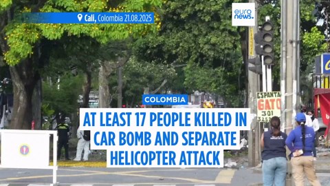 At least 17 people killed in car bomb and separate helicopter attack in Colombia
