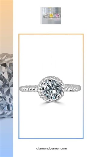 0.5CT Round Diamond Veneer Engagement Ring. 635R75067