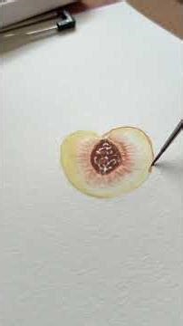 Tutorial durazno en acuarela🍑 paso a paso para principiantes- watercolor tutorial peach #art #paint