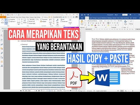 HOW TO EDIT THE WRITTEN RESULTS OF COPYING AND PASTERING PDF INTO WORD