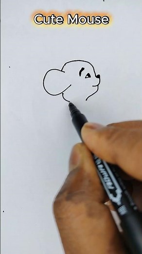 How to Draw the Cutest Mouse Ever! 🐭✨ | Relaxing Art Tutorial #shorts #drawing #viral