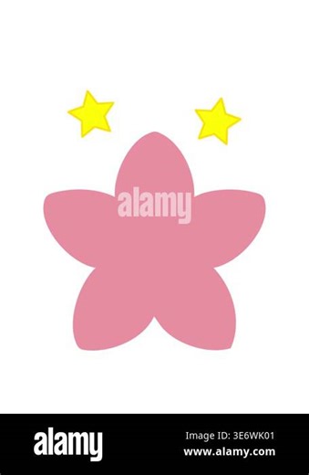 spinning stars animation of culturally traditional japanese single flower shape Stock Video Footage - Alamy