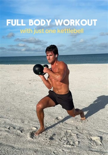 Full Body Kettlebell Workout 👇 3–4 rounds Rest 2–3 min between rounds 1. Squat to Halo (x10) 2. Push-Up Knee to Elbow (x10) 3. Gorilla Row (x10/side) 4. Alternating Swings (x10) 5. Alternating Switch Curl (x10) One kettlebell 20 minutes = a full-body workout you can do almost anywhere. Bonus points if you can take it outside and get some sunshine while you train ☀️ Save this workout and give it a try!✅ #kettlebell #kettlebelltraining #kettlebellworkout #shred #stpete