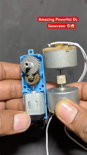 Powerful Dc Generator from Dc Motor 😱 Dc motor project for generator #shorts #dcmotor #generator