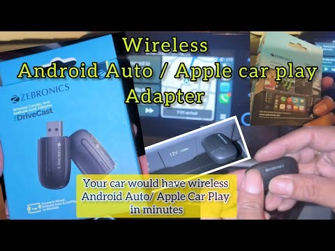 Turn Wired Android Auto or Apple CarPlay to Wireless! Zebronics Zeb DriveCast; Wireless adapter;
