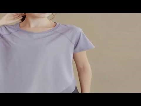 Women's Loose Short-Sleeved Yoga Sports T-shirt Quick-Drying Breathable Professional Fitness Running