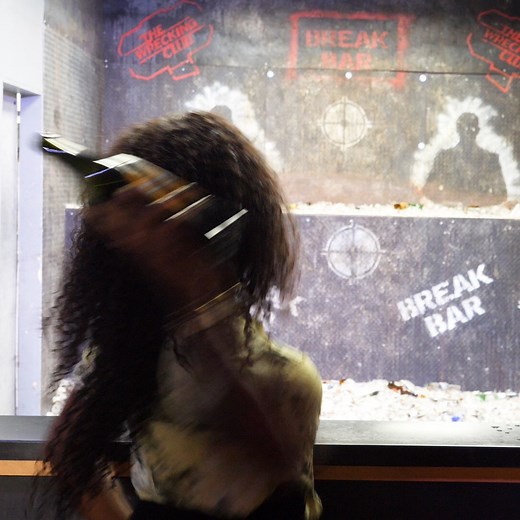 12K views · 55 reactions | Every used bottle and glass at Break Bar in NYC goes straight to the throwing range | Yahoo | Facebook