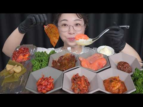 Assorted salted seafood Mukbang
