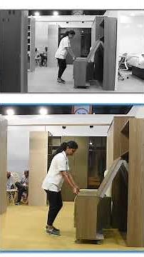 Wall Mounted Dining Table cum Office Table cum Showcase, Multi-Function Desk, Space Saving Furniture