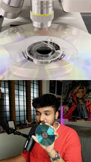Albin Raj on Instagram: "How a CD Actually Stores Data (Microscopic Look)"