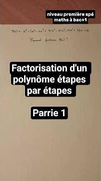 Factoring a polynomial step by step (part 1)