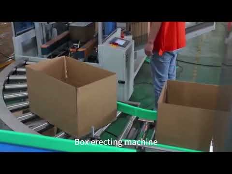 Case erecting, filling and sealing system + palletizing system