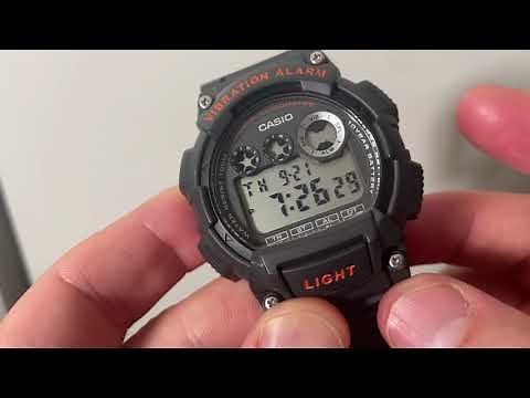 How To Turn On The Casio W-735H Vibration Alarm