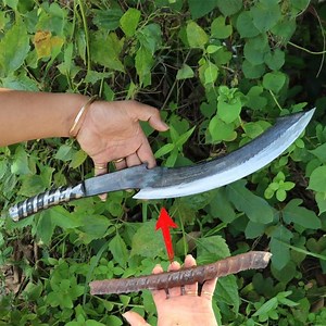 11M views · 10K reactions | Today the blacksmith is forging a machete from old rebar. It is bend blade but so nice and so sharp. It has : -Length : 49 cm -Handle Length : 13 cm. -Weight : 952 g. -Thank so very much for watching my original video. Please Follow Like and Share my page. Wish you good luck!!! | LifeSkills DN | Facebook