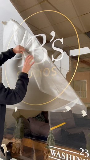 Love seeing my vinyl on a store window 😍 #vinyldecals #sticker #custommade #stickershop | The Sticker Studio