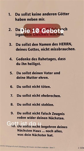 Gott ist da und liebt dich #zehngebote #10 #gebote