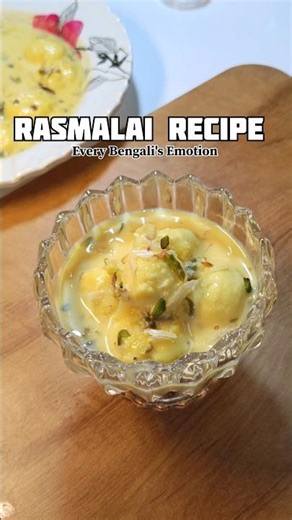 Easy Homemade Rasmalai | Melt-in-the-mouth Dessert Recipe ✨ #shorts #food #rasmalairecipe #trending