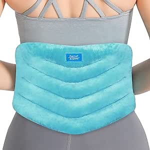 Relief Expert Microwave Heating pad for Lower Back Pain Relief, Microwavable Heat Wrap for Lumbar, Waist, Stomach Cramps, Legs, Neck and Shoulders, Hot or Cold Therapy