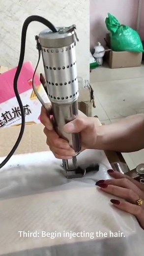 How to use the handheld hair injection machine