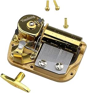Yunsheng 30 Note Windup Gold Plating Clockwork Mechanism DIY Musical Movement (Katyusha)