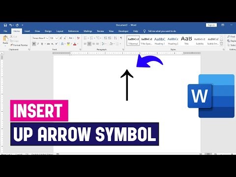 How to Insert Up Arrow Symbol (↑) in Microsoft Word