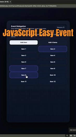 JavaScript Event Delegation Explained #shorts