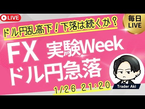 ○ライブで118回のテストトレード＋24.8PIPS【FXライブ】本格的な円高は続くのか？ついに153円台突入！今週は覚醒するための実験ウィーク